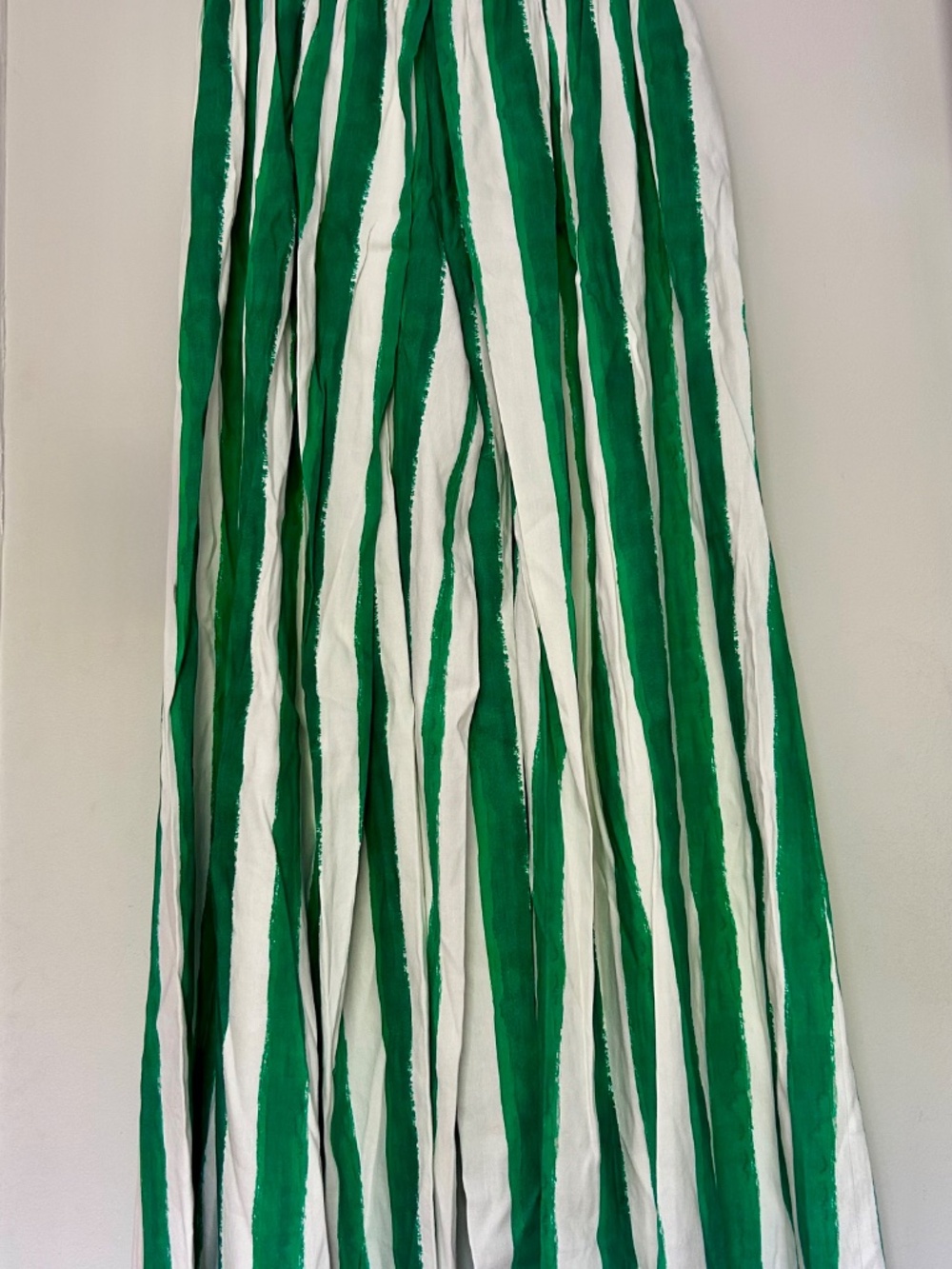Alice + Olivia Samara Linen Pant Painted Stripe Emerald size 4 - Picture 9 of 15
